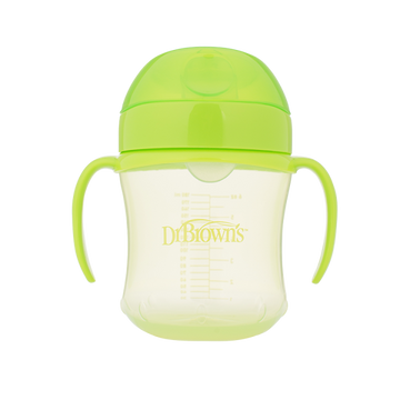 Dr Brown's Κύπελλο με Καπάκι & Λαβές Λαχανί 180ml, 6m+